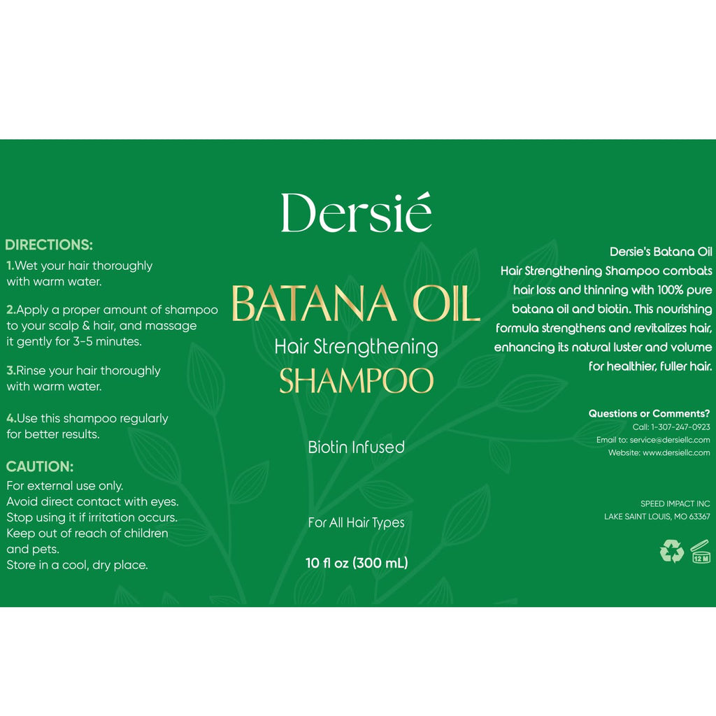Batana Oil Shampoo for Hair Growth: Batana Shampoo for Hair Loss and Thinning Hair - Infused with Biotin and Rosemary Oil - Hair Growth Shampoo for Women & Men - Sulfate Free & Paraben Free (10 FL OZ)