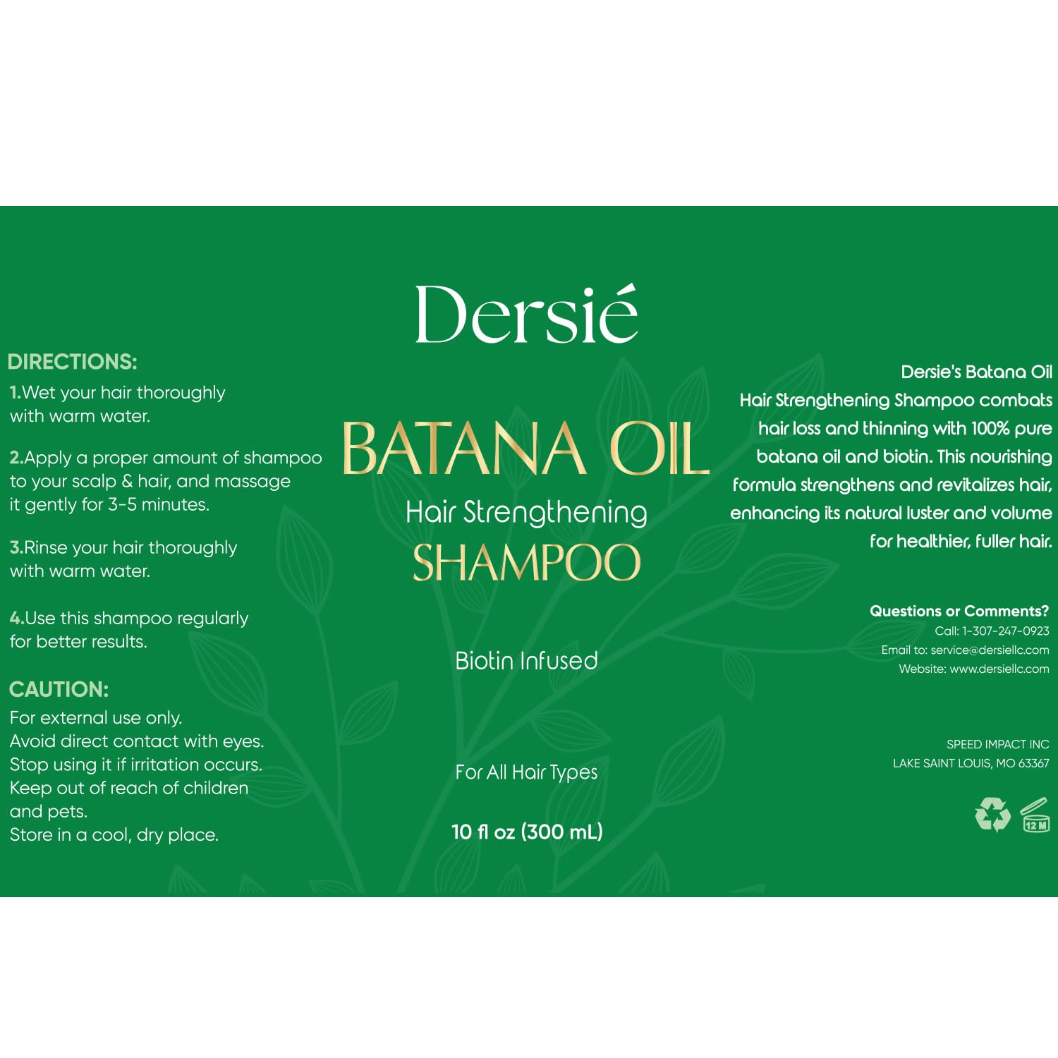Batana Oil Shampoo for Hair Growth: Batana Shampoo for Hair Loss and Thinning Hair - Infused with Biotin and Rosemary Oil - Hair Growth Shampoo for Women & Men - Sulfate Free & Paraben Free (10 FL OZ)