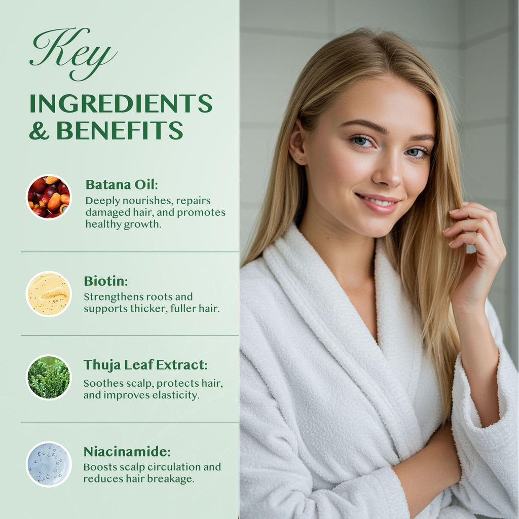 Dersie Batana Oil Hair Growth Conditioner: Infused with Batana Oil & Biotin for Hair Growth – Moisturizing & Nourishing Formula for Thinning, Dry, or Damaged Hair (10 fl oz)