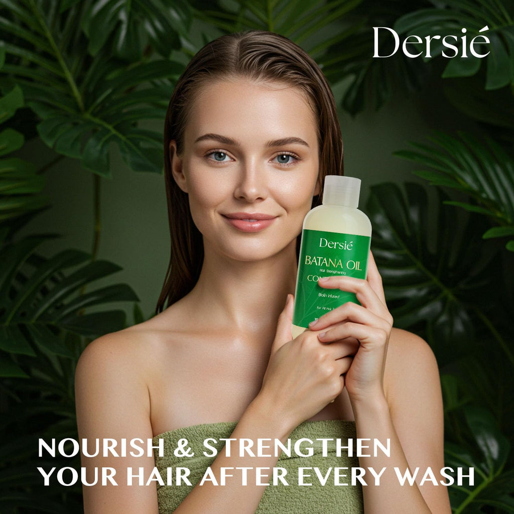Dersie Batana Oil Hair Growth Conditioner: Infused with Batana Oil & Biotin for Hair Growth – Moisturizing & Nourishing Formula for Thinning, Dry, or Damaged Hair (10 fl oz)