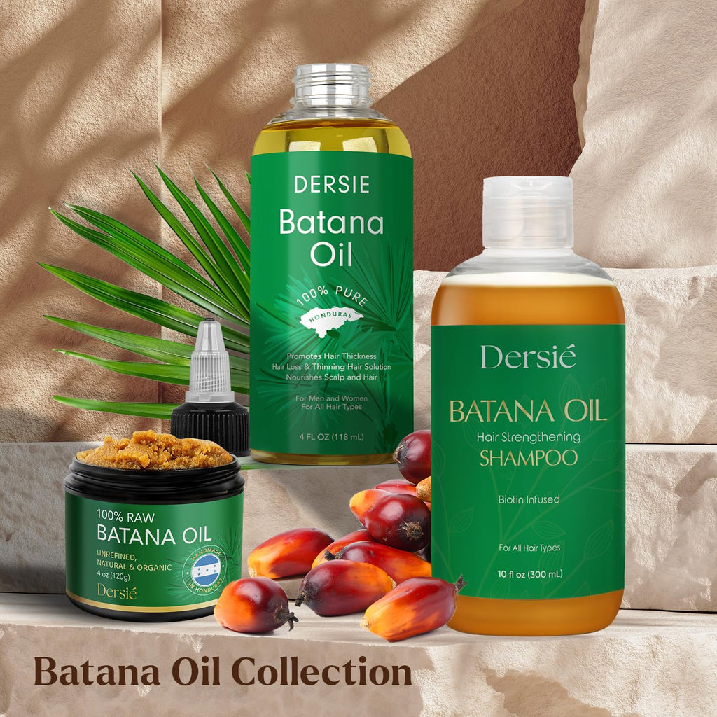 Batana Oil Shampoo for Hair Growth: Batana Shampoo for Hair Loss and Thinning Hair - Infused with Biotin and Rosemary Oil - Hair Growth Shampoo for Women & Men - Sulfate Free & Paraben Free (10 FL OZ)